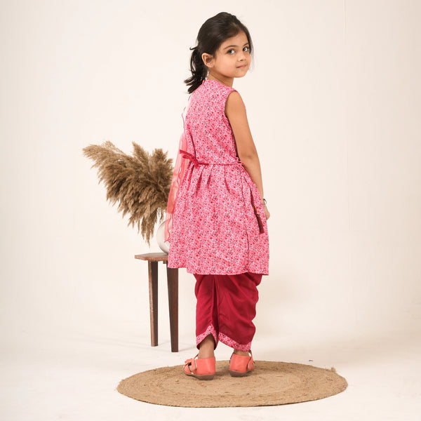 Girls Maroon Salwar Suit with Dupatta – Ethnic Party & Festive Wear