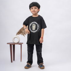 Coffee Print T-Shirt for Boys – White, Black & Grey