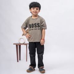 Boys BOSS Printed T-Shirt – White, Black, Purple & Grey