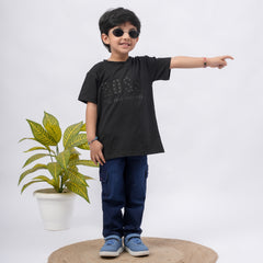 Boys BOSS Printed T-Shirt – White, Black, Purple & Grey