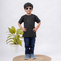Boys BOSS Printed T-Shirt – White, Black, Purple & Grey