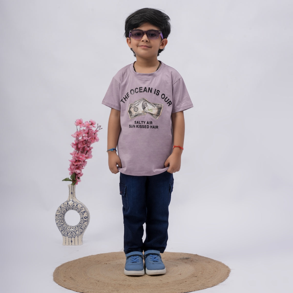 Boys Graphic Printed T-Shirt – Multiple Colors (Black, Purple, Grey) - image 2