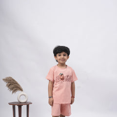 Coca-Cola Boys’ Coord Set – Graphic T-Shirt & Shorts (Black, Off White, Purple, Brown, Pink)