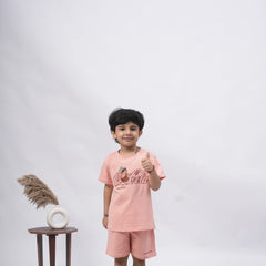 Coca-Cola Boys’ Coord Set – Graphic T-Shirt & Shorts (Black, Off White, Purple, Brown, Pink)