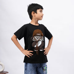 Freshness Bear Print T-Shirt for Boys – White, Black, Purple & Grey