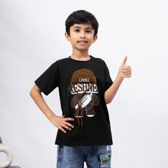 Freshness Bear Print T-Shirt for Boys – White, Black, Purple & Grey