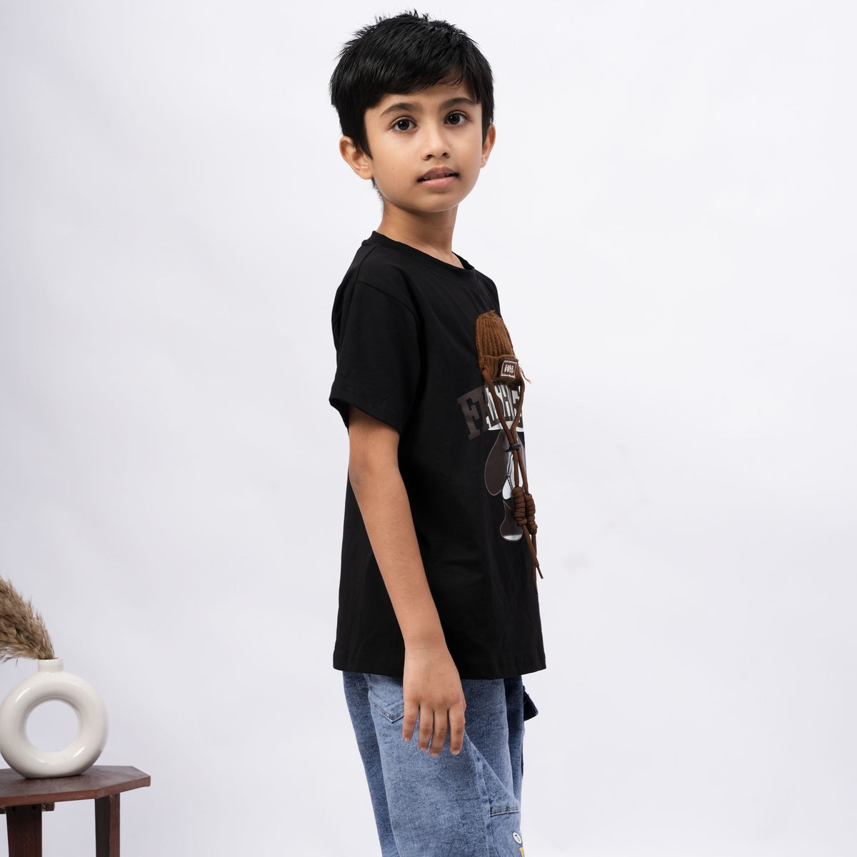Freshness Bear Print T-Shirt for Boys – White, Black, Purple & Grey - image 2