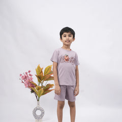 Coca-Cola Boys’ Coord Set – Graphic T-Shirt & Shorts (Black, Off White, Purple, Brown, Pink)