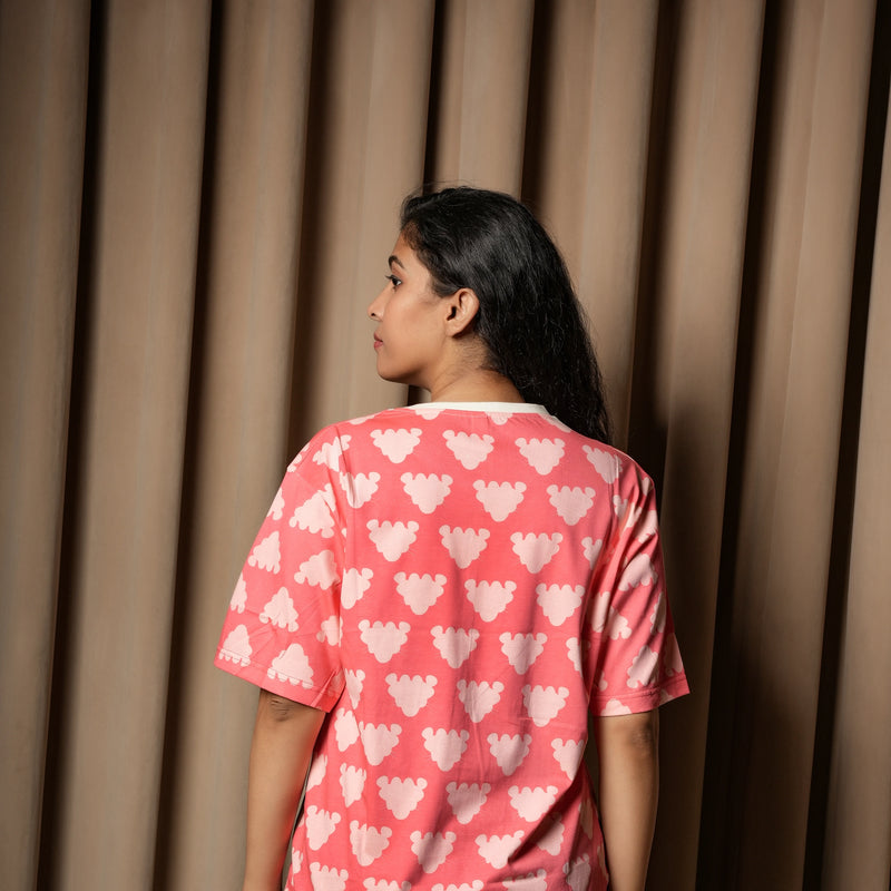 Women’s Oversized Pink Panther Graphic T-Shirt – Cartoon Print Casual Streetwear Tee