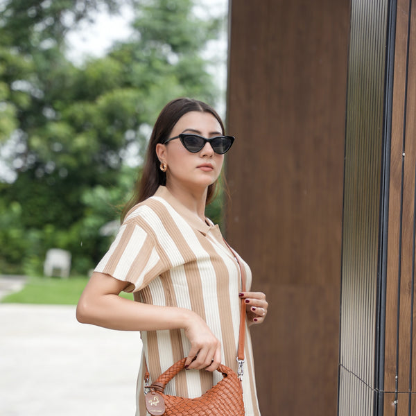 Women's Vertical Striped Knit Coord Set