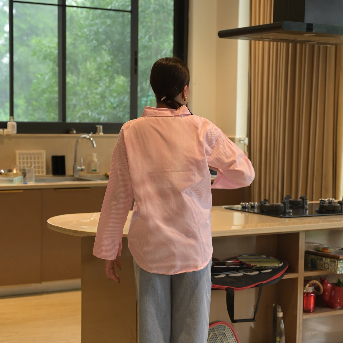 Women's Striped Oversized Formal Shirt - image 18