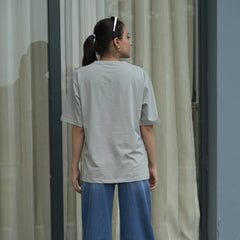 Women's Oversized T-Shirt – Striped Mickey Graphic