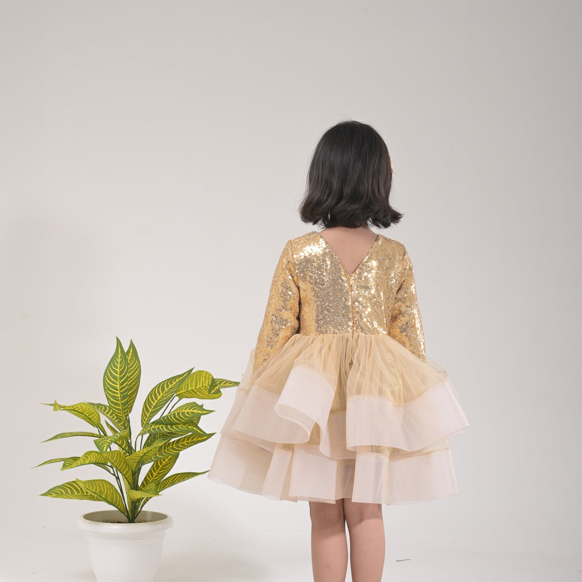 Golden Majestic Princess Dress – Stylish and Regal Look for Girls - image 2