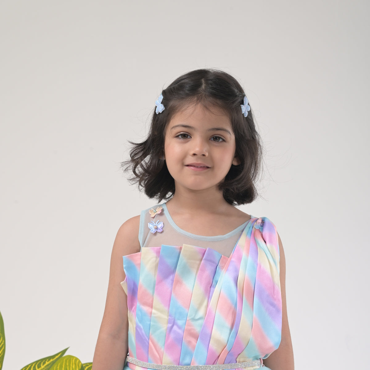 Sleeveless Butterfly Gown for Kids - Elegant and Whimsical Party Wear - image 6