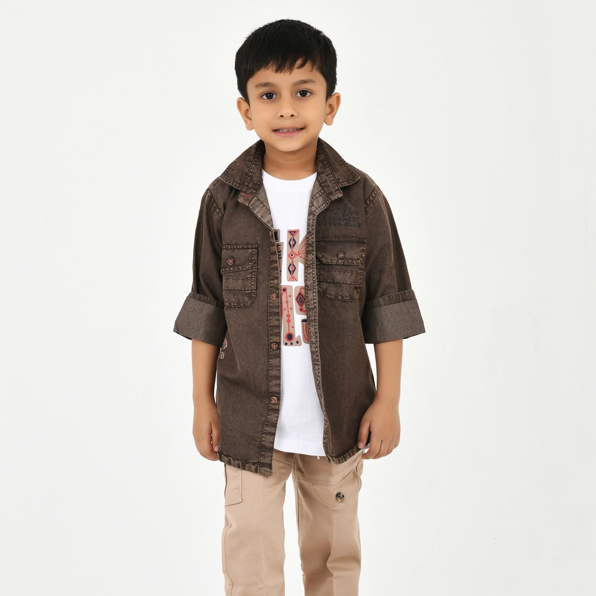 Trendy 3PC Set for Boys – Shirt, T-Shirt & Trouser Combo | Stylish Kidswear - image 7