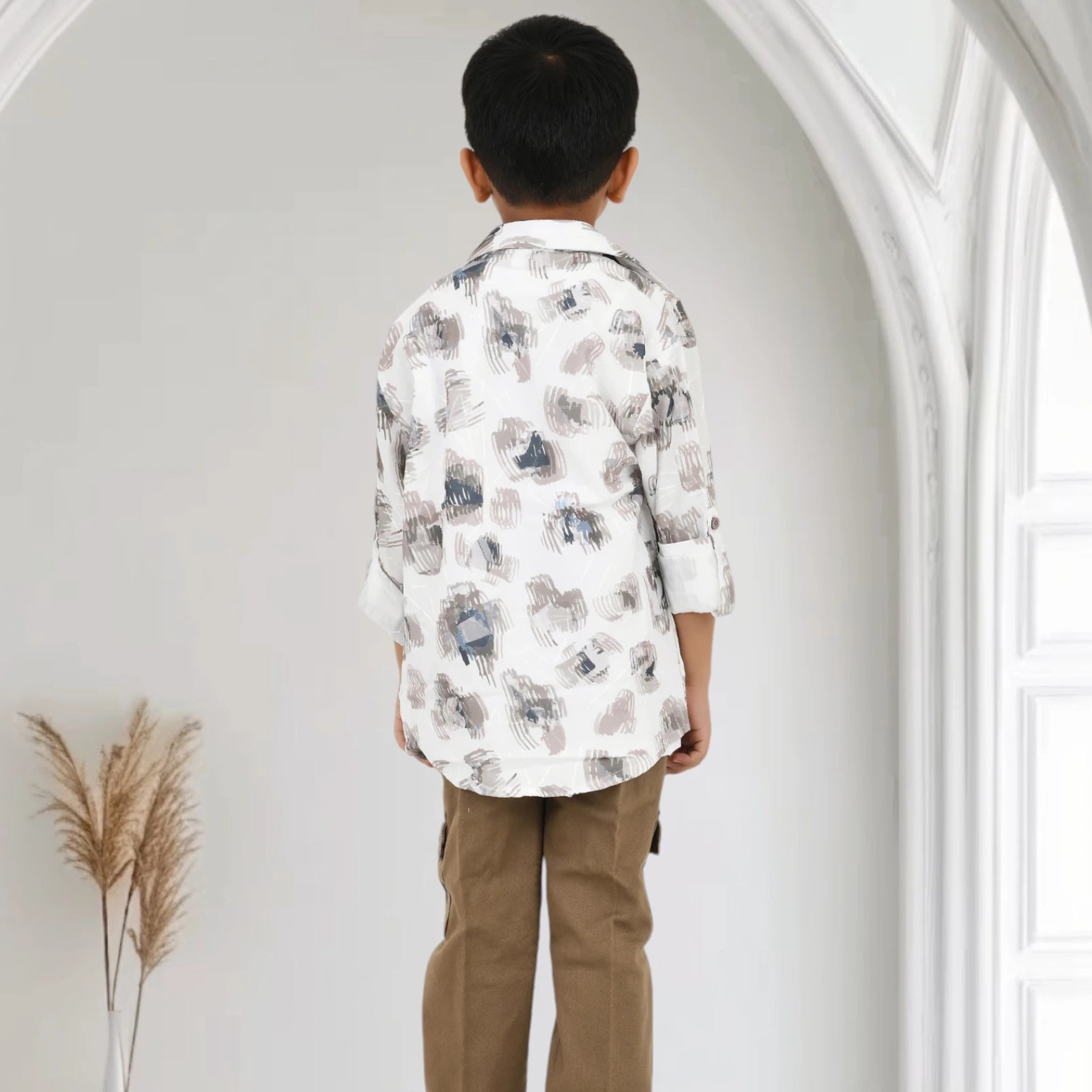 Stylish 3 Pc Western Set for Indian Kids – Shirt, T-Shirt & Trouser