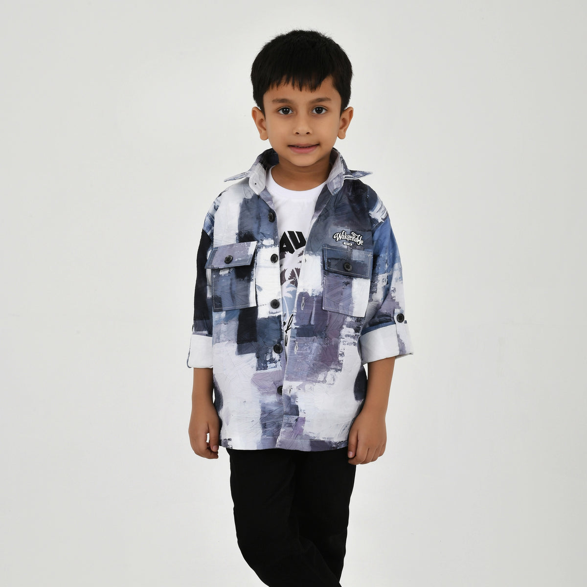 Kids Outfit Combo – 3 Piece Shirt, T-Shirt & Pants Set - image 1