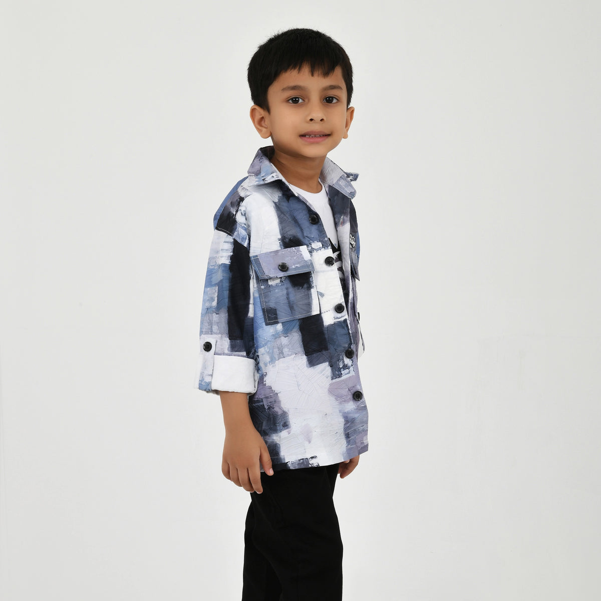 Kids Outfit Combo – 3 Piece Shirt, T-Shirt & Pants Set - image 4