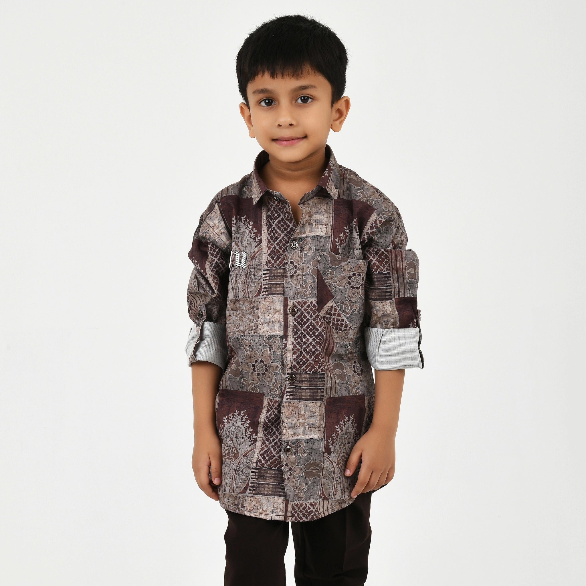 Boys' Elegant Fancy Shirt, Trousers & Belt Outfit