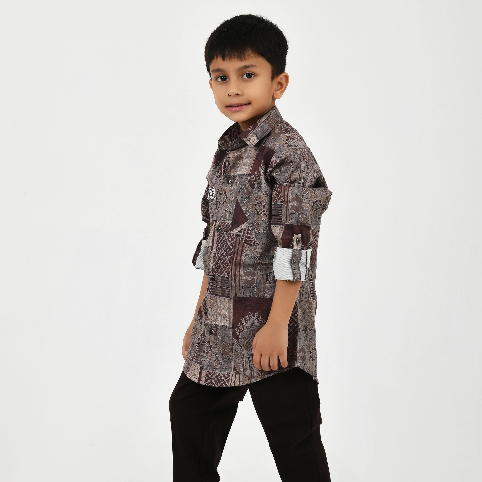 Boys' Elegant Fancy Shirt, Trousers & Belt Outfit