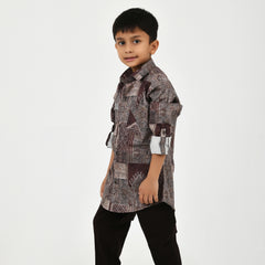 Boys' Elegant Fancy Shirt, Trousers & Belt Outfit