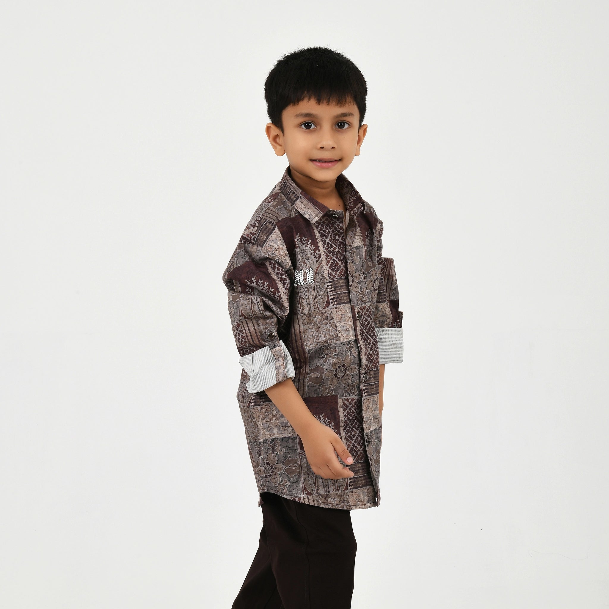 Boys' Elegant Fancy Shirt, Trousers & Belt Outfit