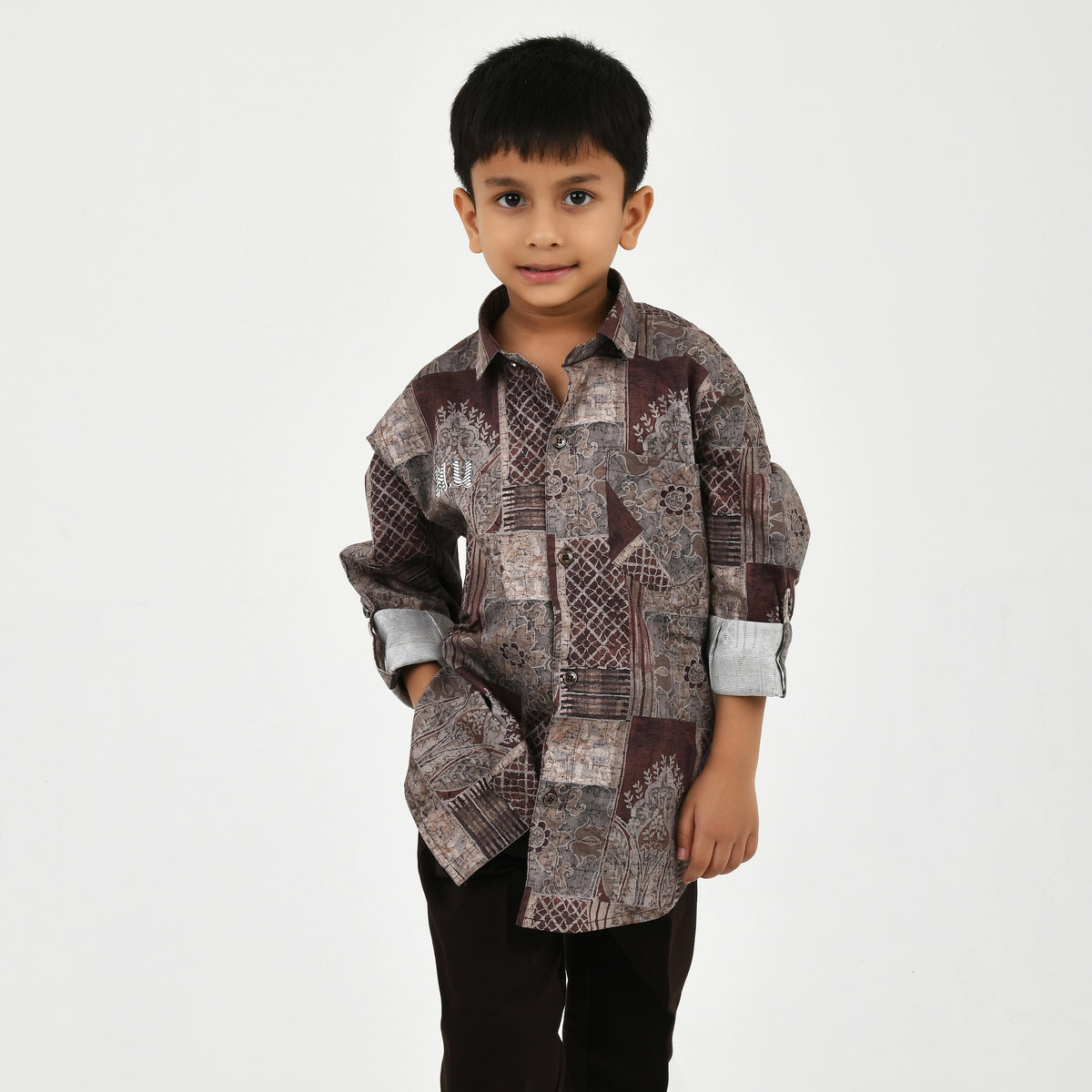 Boys' Elegant Fancy Shirt, Trousers & Belt Outfit - image 9