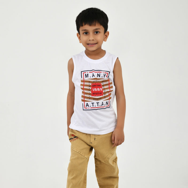 Complete Boys Dress Set – Shirt, T-Shirt & Trouser (3 in 1)