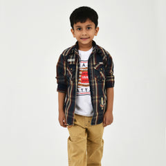Complete Boys Dress Set – Shirt, T-Shirt & Trouser (3 in 1)