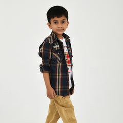Complete Boys Dress Set – Shirt, T-Shirt & Trouser (3 in 1)