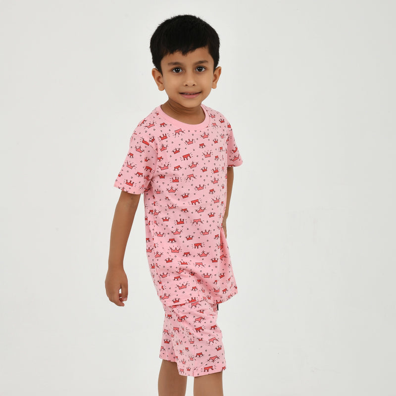 Boys Summer Essential – Bright Printed Tee & Shorts Set