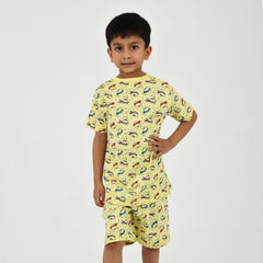 Boys Summer Essential – Bright Printed Tee & Shorts Set