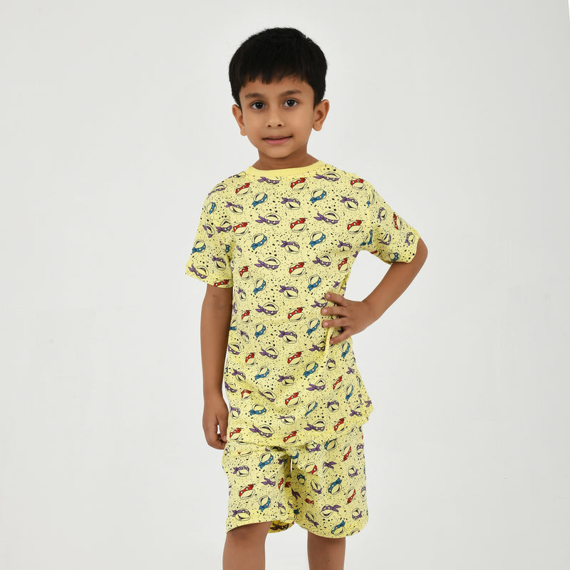 Boys Summer Essential – Bright Printed Tee & Shorts Set