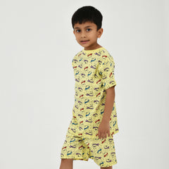 Boys Summer Essential – Bright Printed Tee & Shorts Set