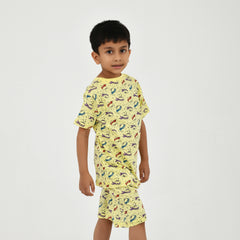 Boys Summer Essential – Bright Printed Tee & Shorts Set