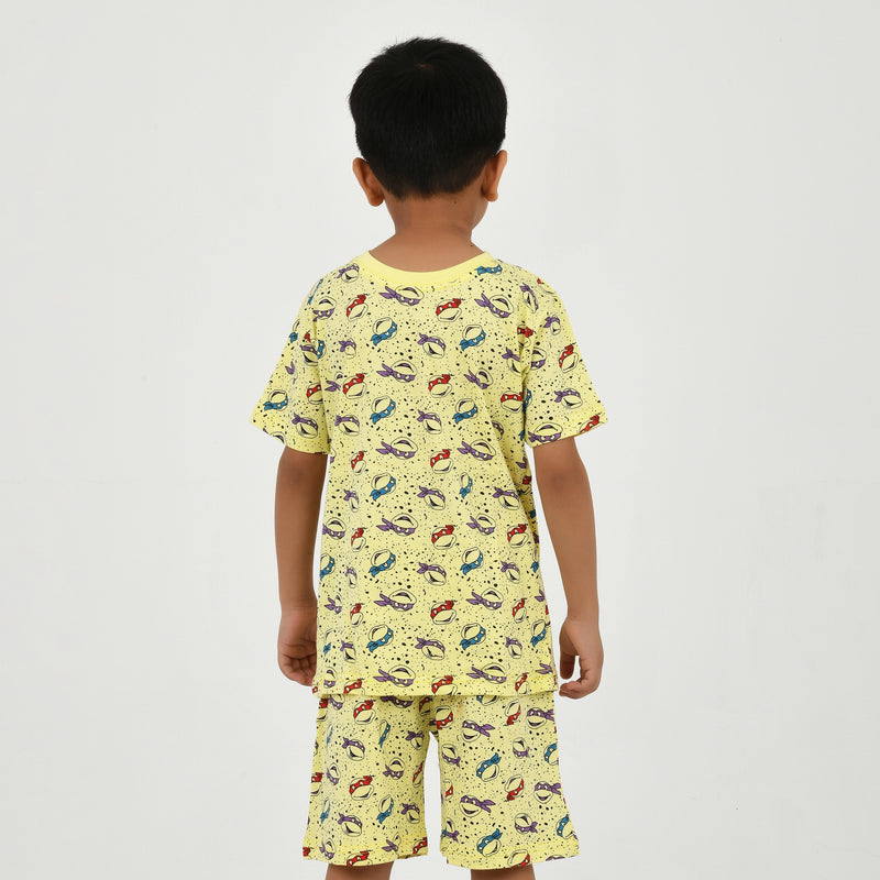 Boys Summer Essential – Bright Printed Tee & Shorts Set