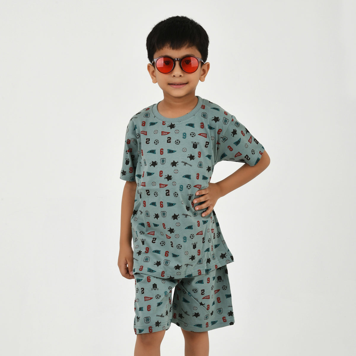 Boys Summer Essential – Bright Printed Tee & Shorts Set - image 2