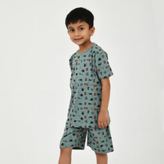 Boys Summer Essential – Bright Printed Tee & Shorts Set