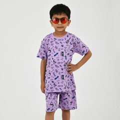 Boys Summer Essential – Bright Printed Tee & Shorts Set