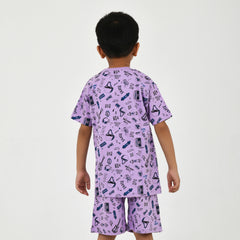 Boys Summer Essential – Bright Printed Tee & Shorts Set