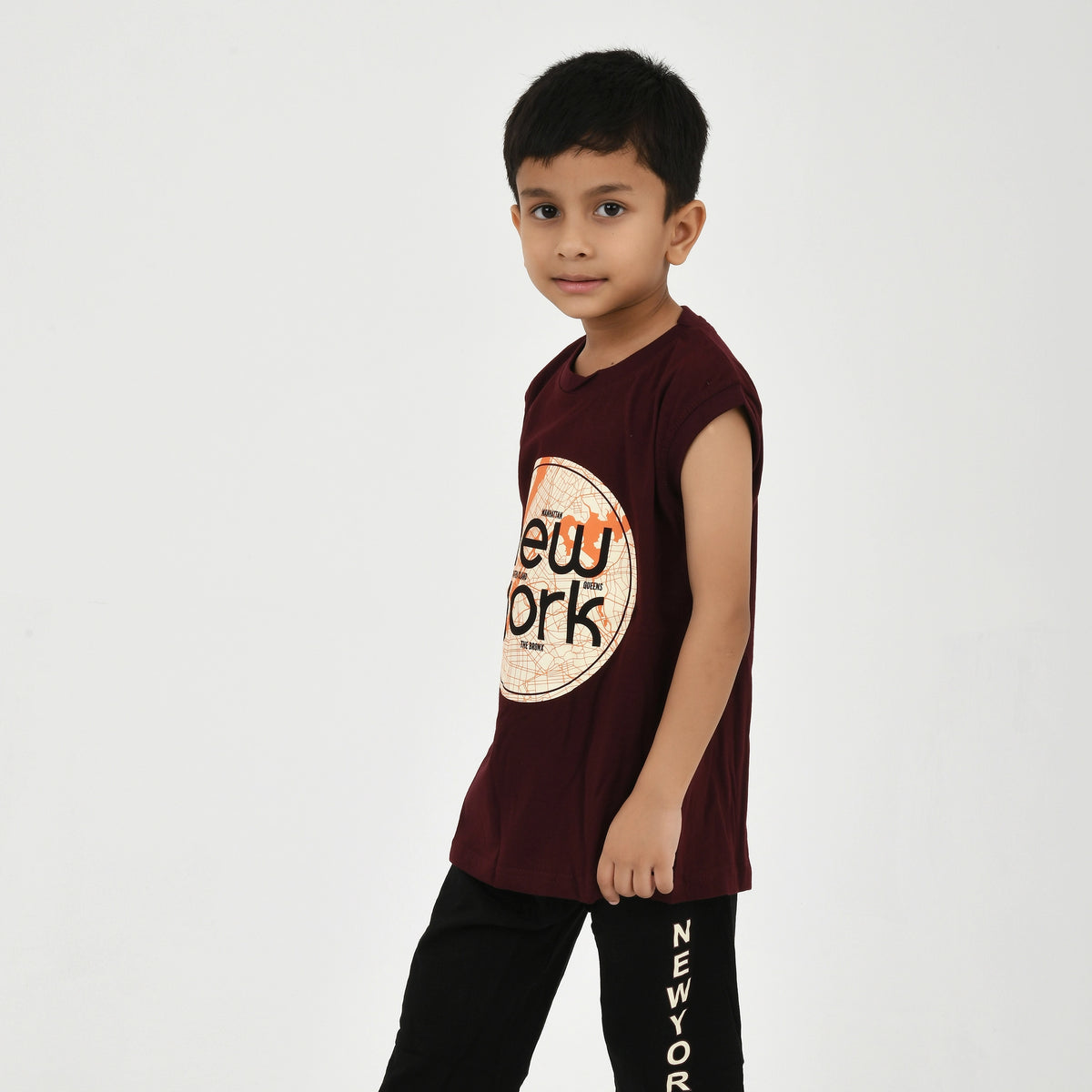 Cut Sleeve T-Shirt with Capri Set for Boys – Perfect for Playtime - image 9