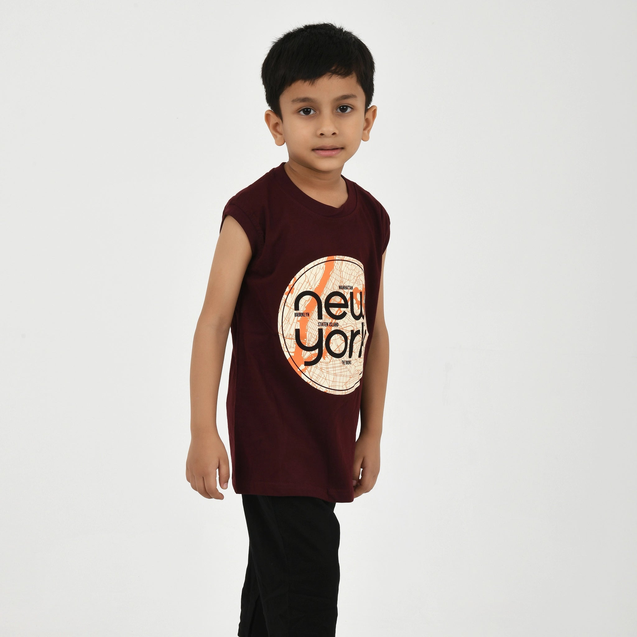 Cut Sleeve T-Shirt with Capri Set for Boys – Perfect for Playtime