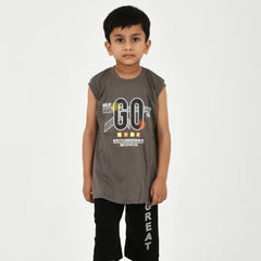 Cut Sleeve T-Shirt with Capri Set for Boys – Perfect for Playtime
