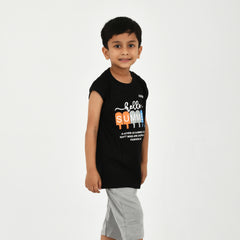 Cut Sleeve T-Shirt with Capri Set for Boys – Perfect for Playtime