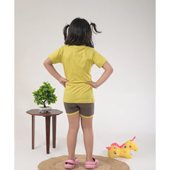 Trendy Girls Half Sleeve Top and Shorts Set – Perfect Summer Look