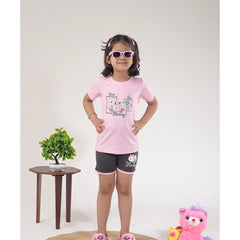 Trendy Girls Half Sleeve Top and Shorts Set – Perfect Summer Look