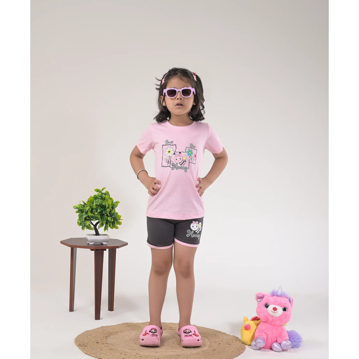Trendy Girls Half Sleeve Top and Shorts Set – Perfect Summer Look - image 1