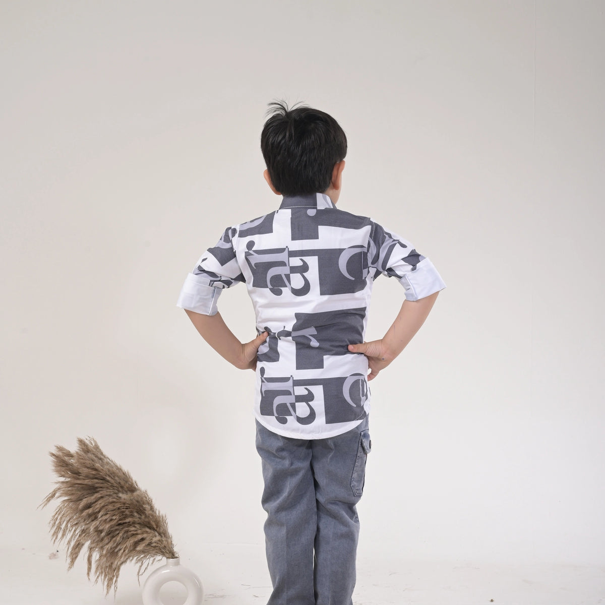 Smart Look for Little Boys –  Print Shirt with Matching Bottom - image 4