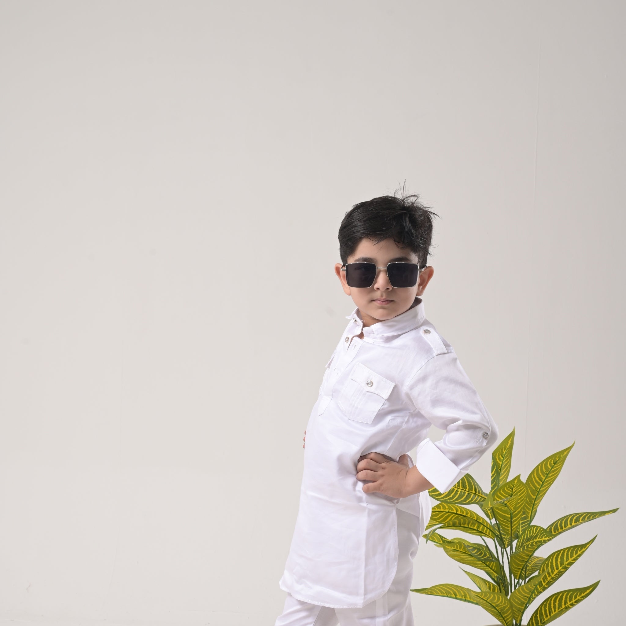 Comfort Meets Tradition – Boys' Casual Kurta Pyjama