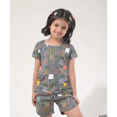 Stylish Girls Loungewear –  Drop Shoulder Top & Shorts Set